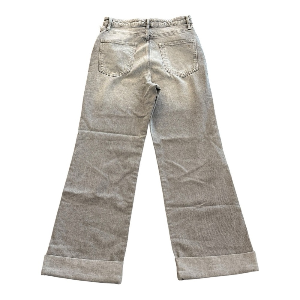 ANTHROPOLOGIE PILCRO The Austyn High Rise Wide Leg Cuffed Jean Grey NEW - Picture 6 of 9